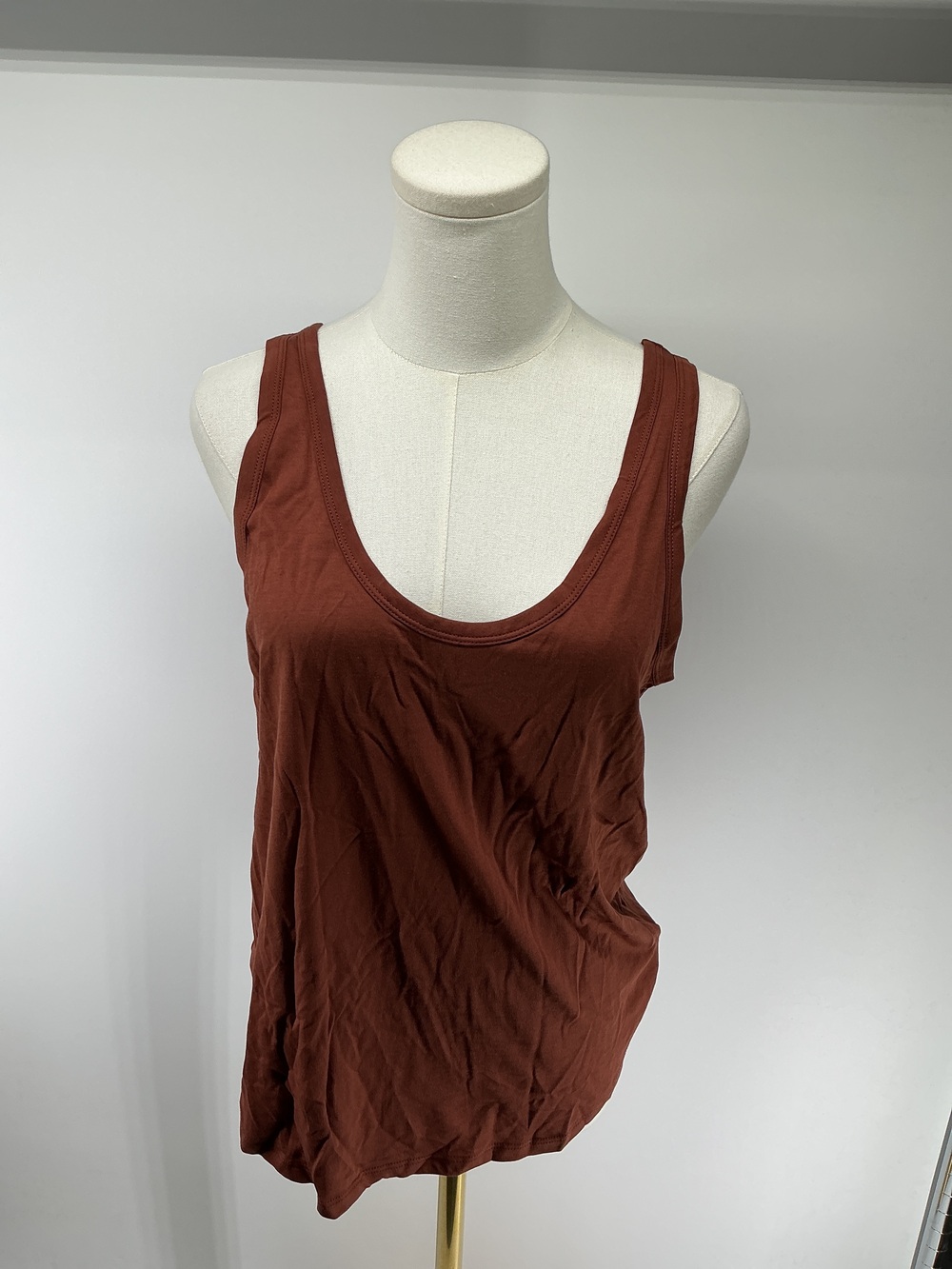 Cotton Modal Double Scoop Neck Tank